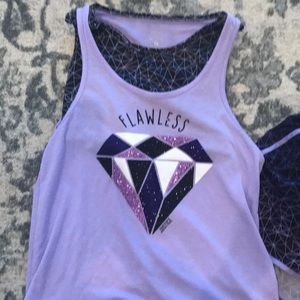 2 piece Justice Tank Top & running short